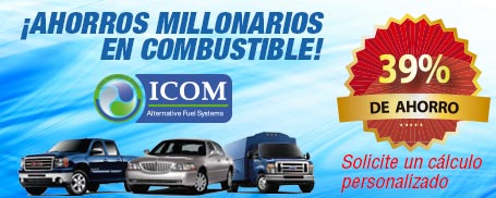 Ahorra hasta un 40% en combustible diésel al convertir tu flotilla vehicular diésel a gas natural y propano líquido con ICOM/GASCOMB