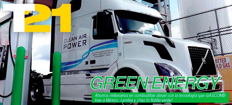 Soluciones sustentables de combustión para vehículos y camiones con GASCOMB, reportaje Revista T21